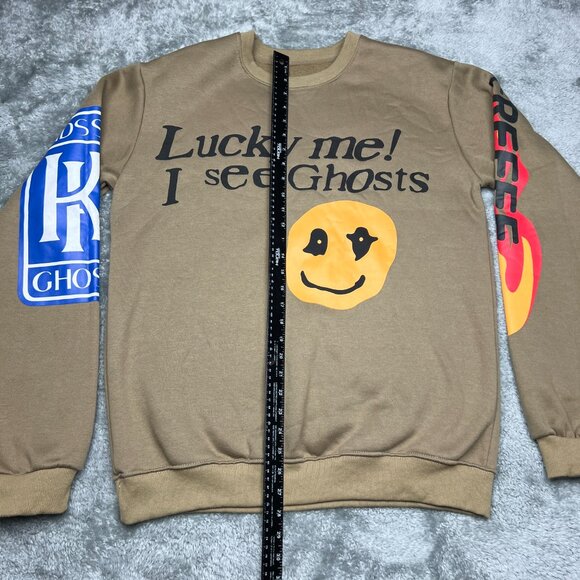 Lucky Me I Fee Ghosts Camp Flog Gnaw Nov 11 Kid Cudi Sweater Crewneck Medium - Picture 10 of 11